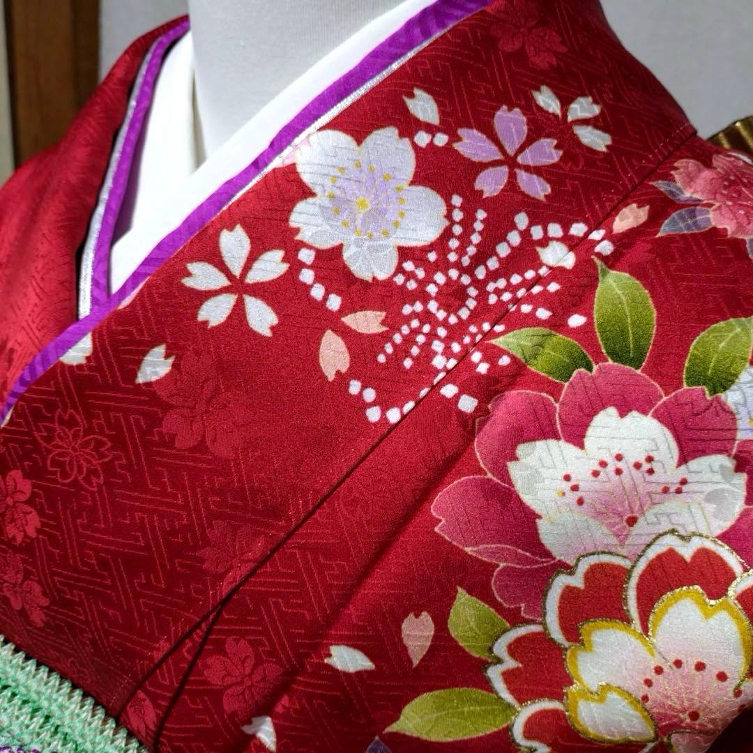 トールサイズ　正絹振袖　袋帯　小物セット　大きめサイズ　18ー10