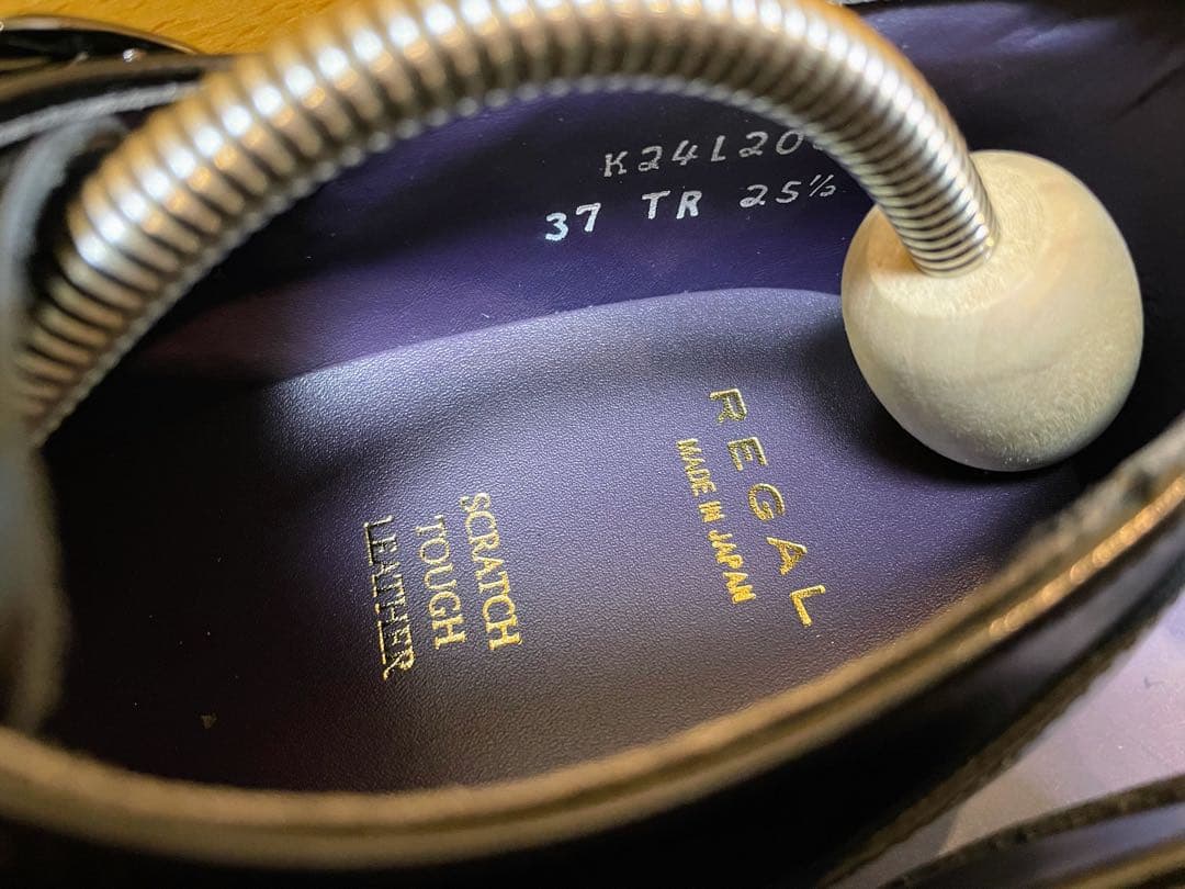 新品リーガルビジネスシューズダブルモンクストラップタフスクラッチレザー25.5