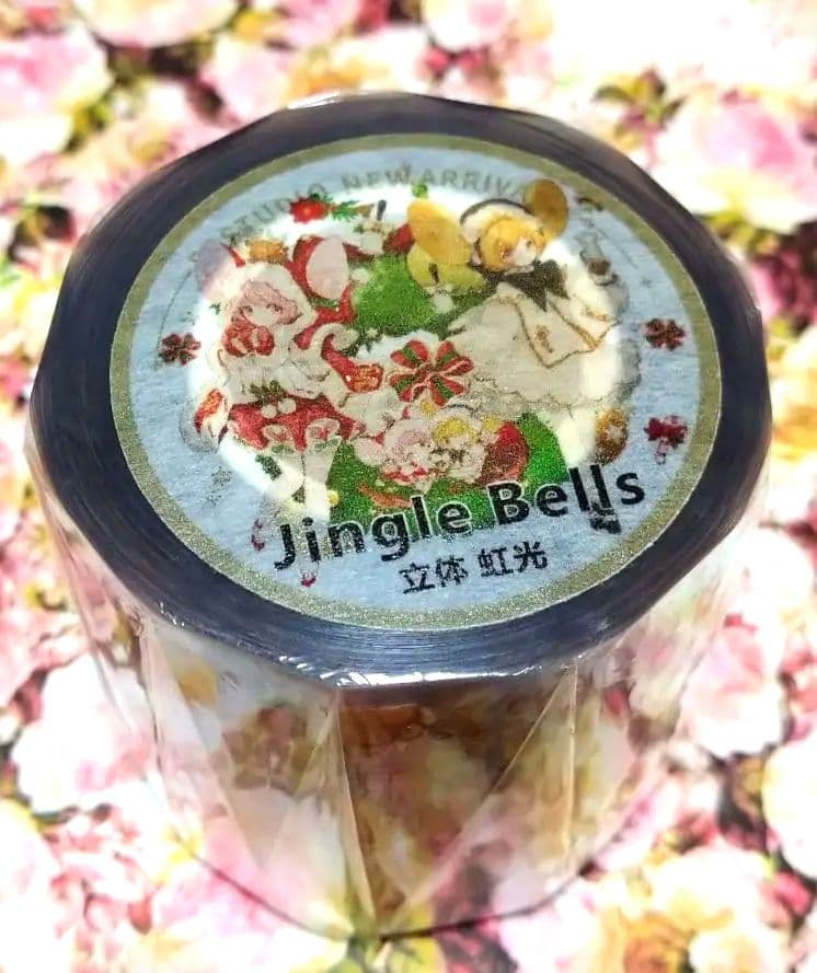 J17＃Jingle Bells(立体虹光)切り売り海外人物マステ