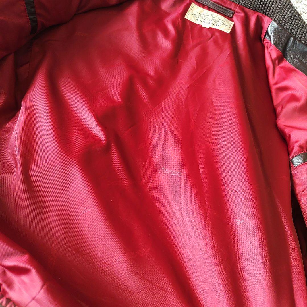 【XL・ホースレザー】AVIREX 馬革　レザージャケット　ブラウン