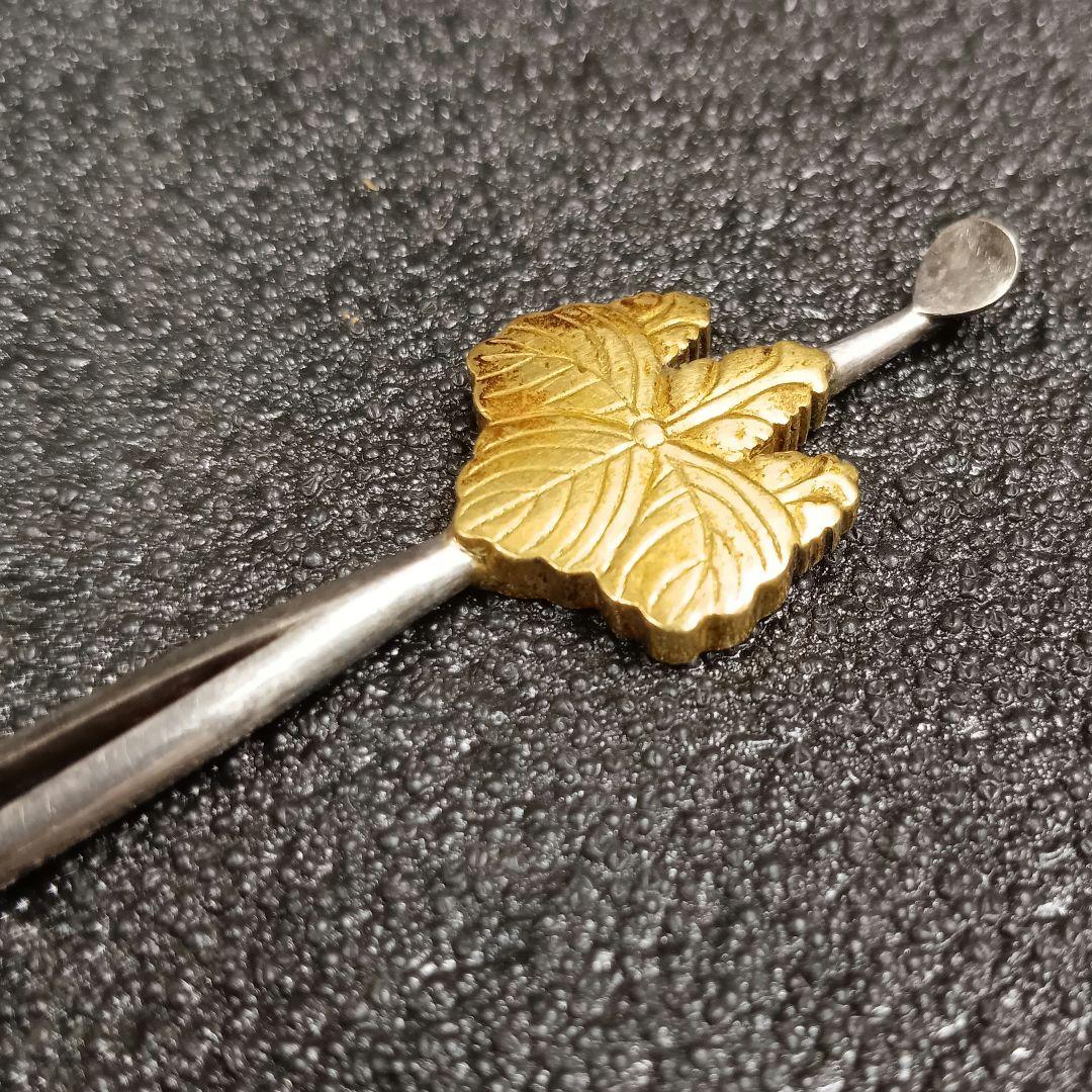 金銀細工 銀製 桐紋 平打 かんざし 簪 髪飾り