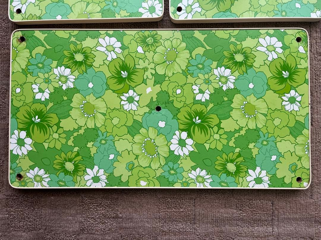 花柄 サイドテーブル 花台 飾り棚 レトロポップ 昭和レトロ