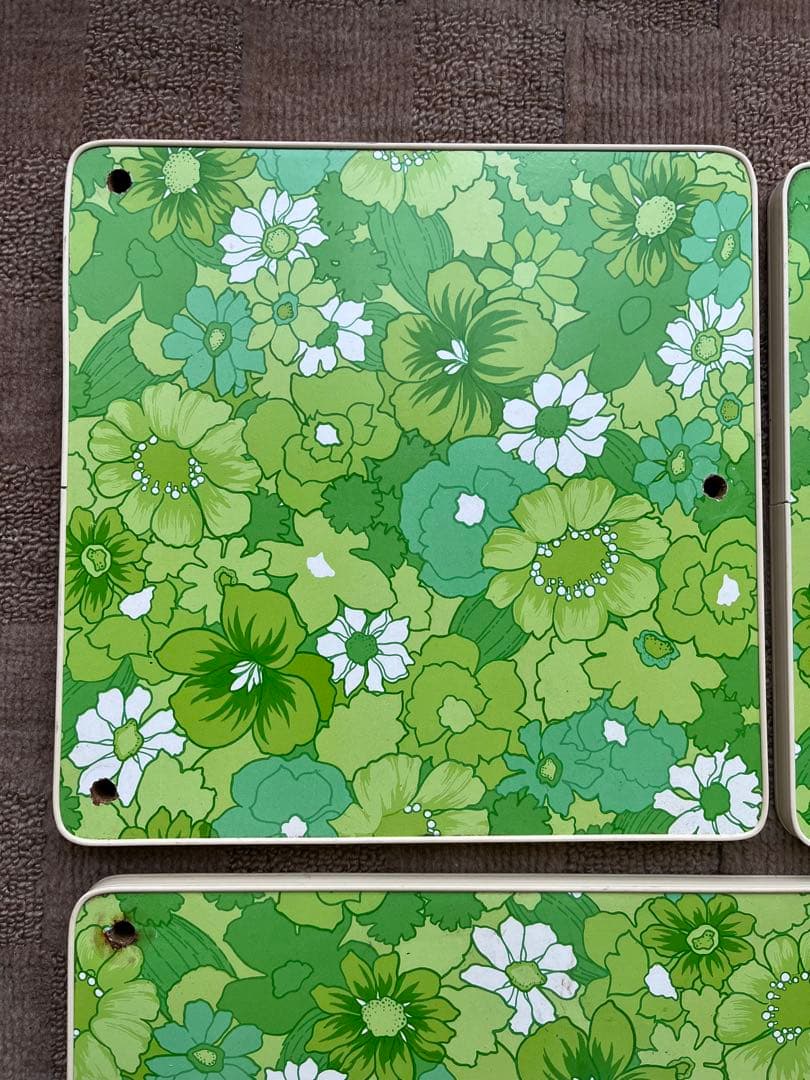 花柄 サイドテーブル 花台 飾り棚 レトロポップ 昭和レトロ