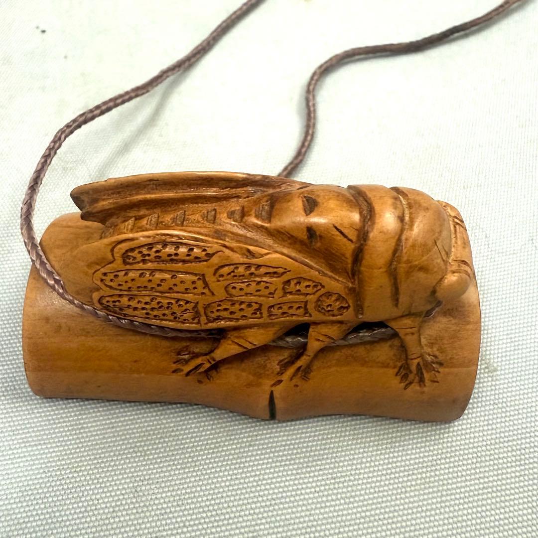 漆器印籠　根付　縦長