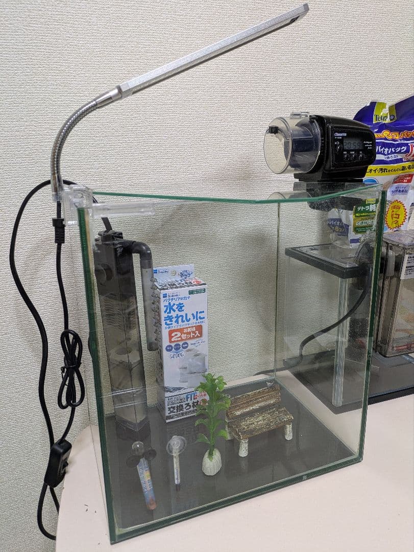 水槽 LEDライト フィルター 自動給餌器 説明書付き