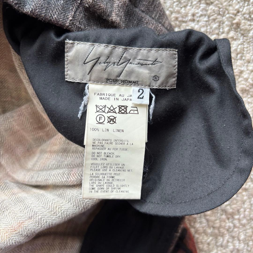 【18AW】 Yohji Yamamoto リネン　ワイドパンツ　archive