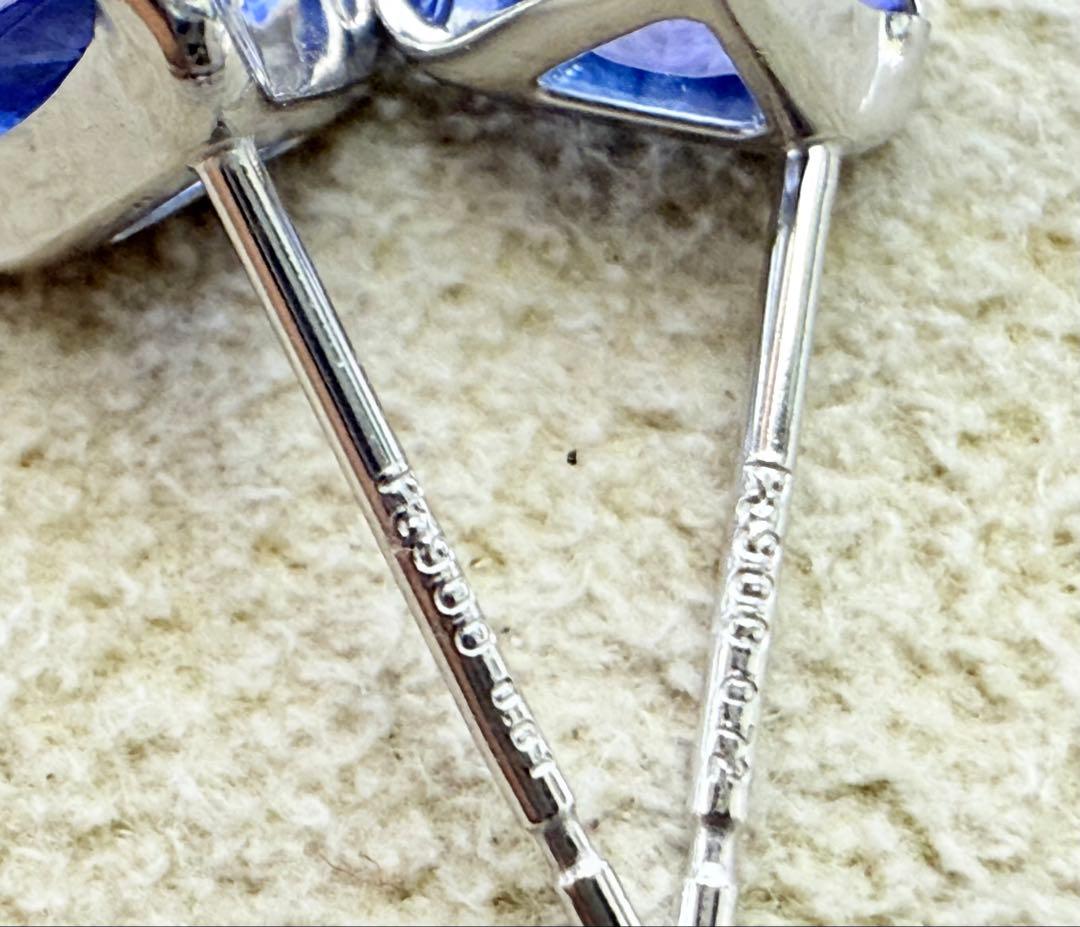 極美品！　タンザナイト　1.33ct Pt ピアス（274424）