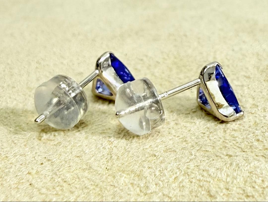 極美品！　タンザナイト　1.33ct Pt ピアス（274424）