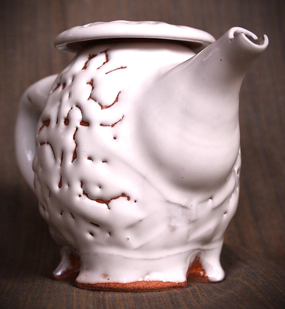 新作★時松泰礼【師：松野龍司】★白萩ティーポット（急須）★共箱