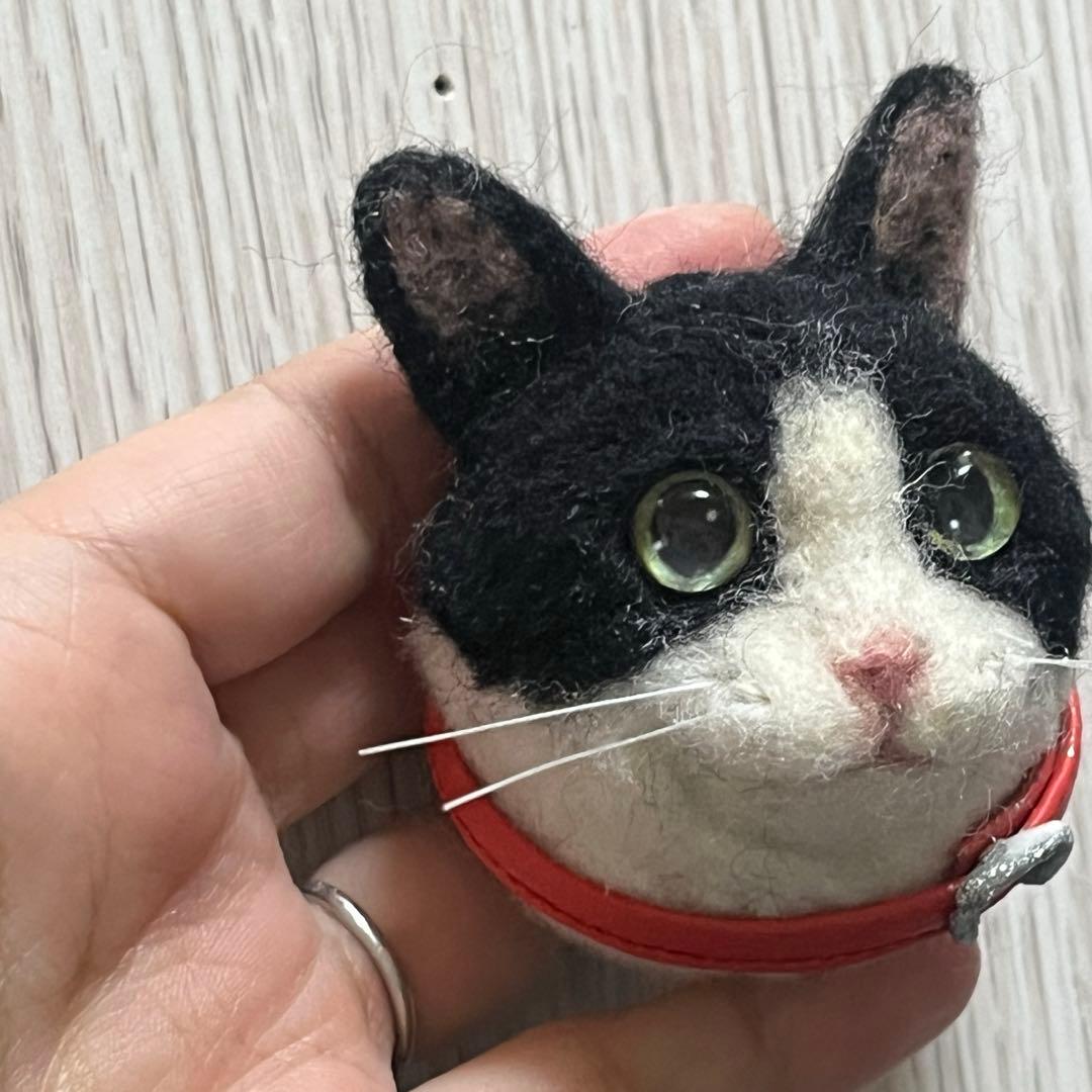 【☆むむ☆プロフィール★ 】 羊毛フェルト 猫 キーホルダー