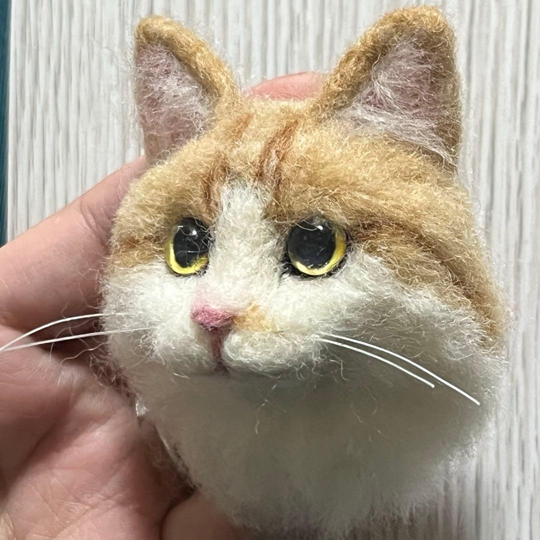 【☆むむ☆プロフィール★ 】 羊毛フェルト 猫 キーホルダー