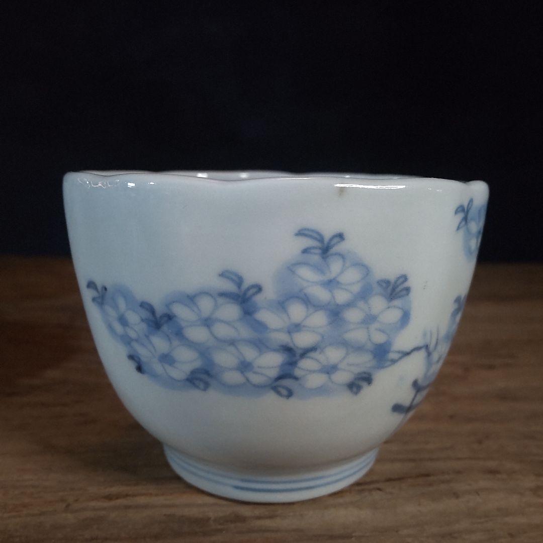 桜文様の、猪口向付け江戸時代四客セット