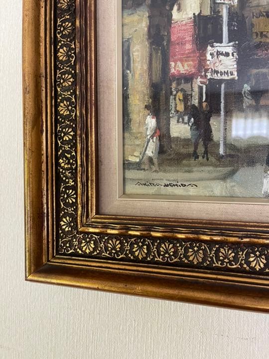 内田晃　絵画　【パリの街角】　※真執証明書つき