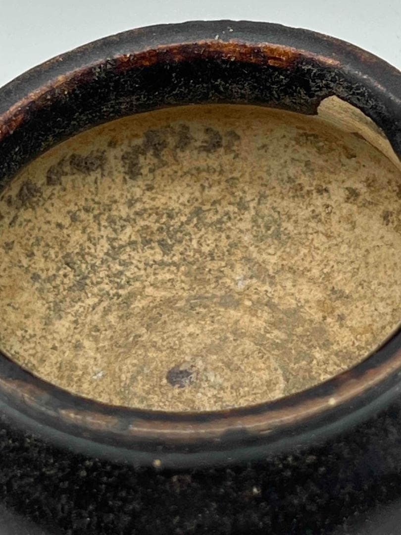 遼～金時代　磁州窯鉢　水洗 茶入　茶道具 希少貴重　唐物　古賞物(F-98)