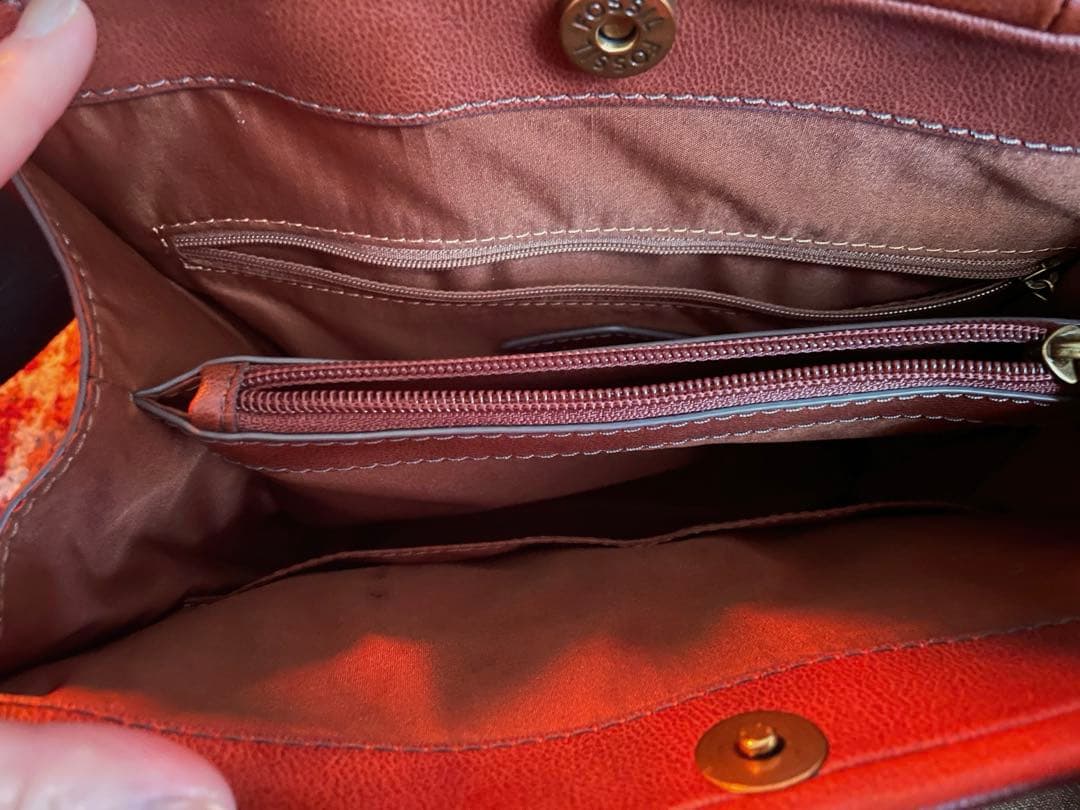 fossil ショルダーバッグ　ブラウン