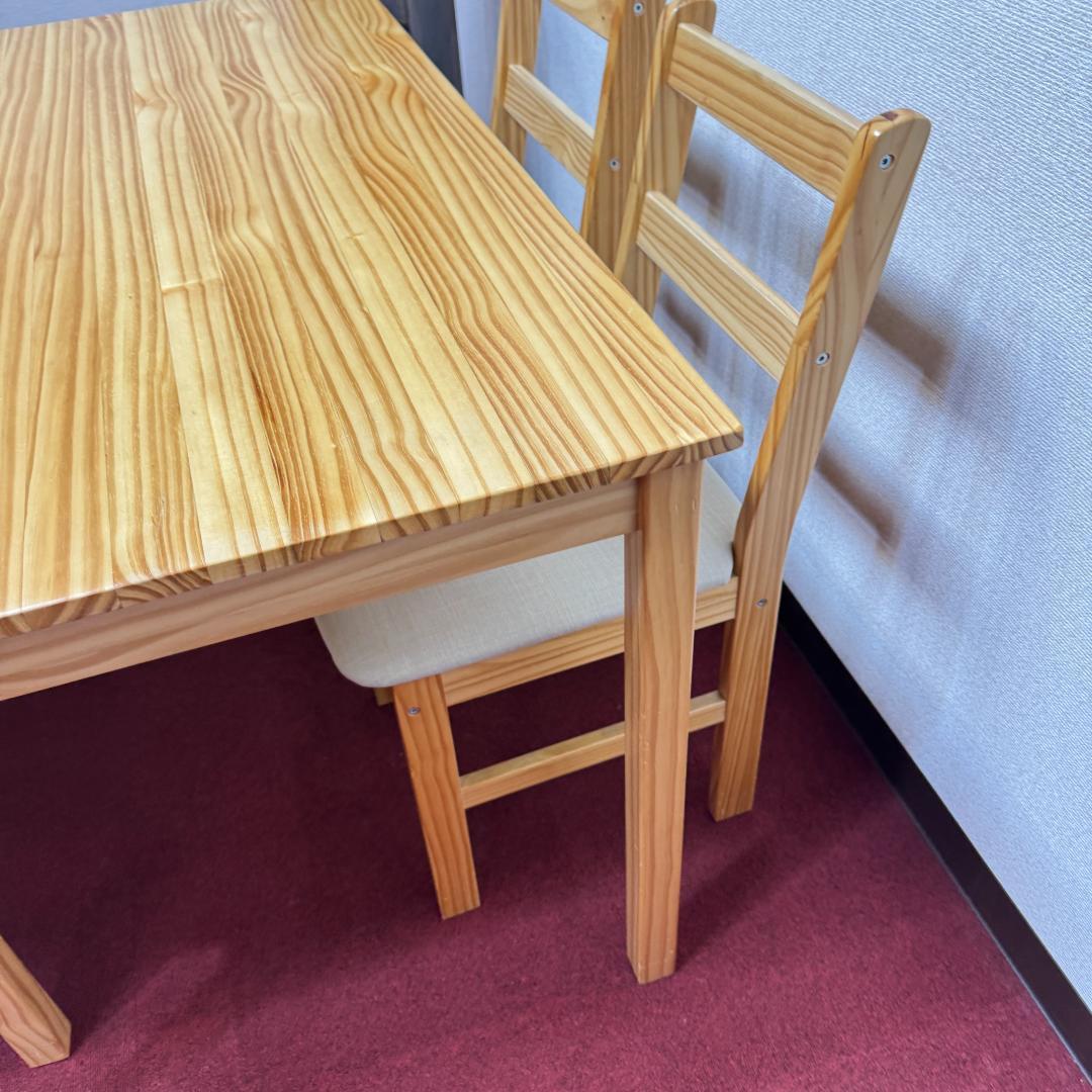 東京23区送料無料　美品4点ダイニングセット　ベンチ付き　オーク色