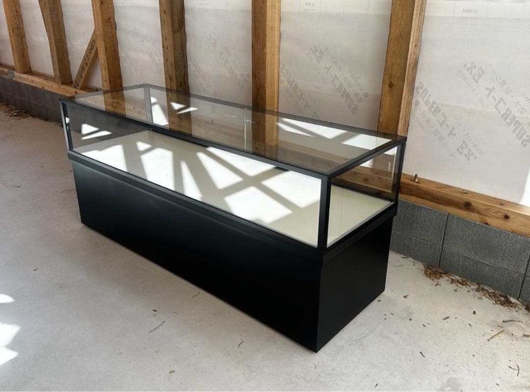 L*)様 ガラスショーケース 高級 店舗什器 アルミ製180cm