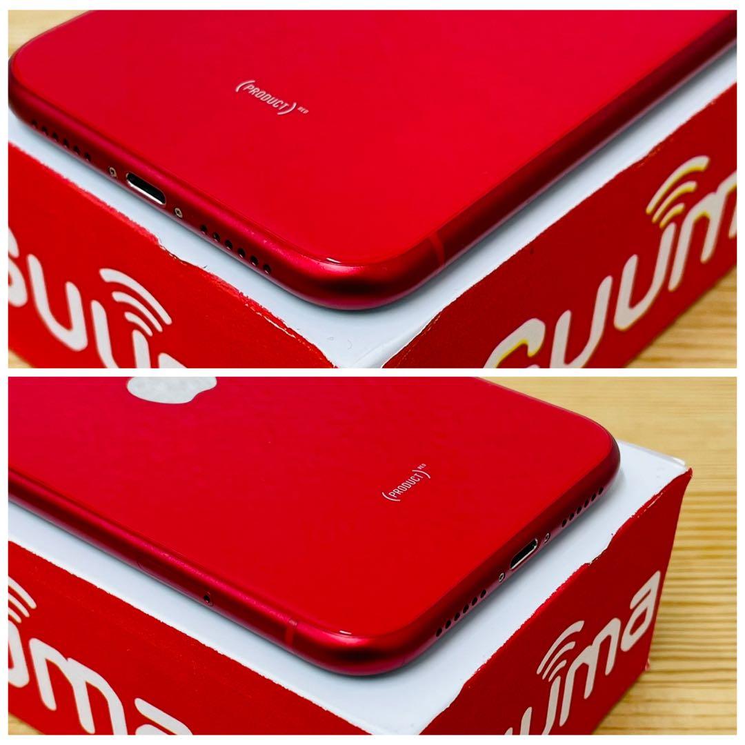 B 100% iPhone 11 128 GB SIM フリー レッド 本体