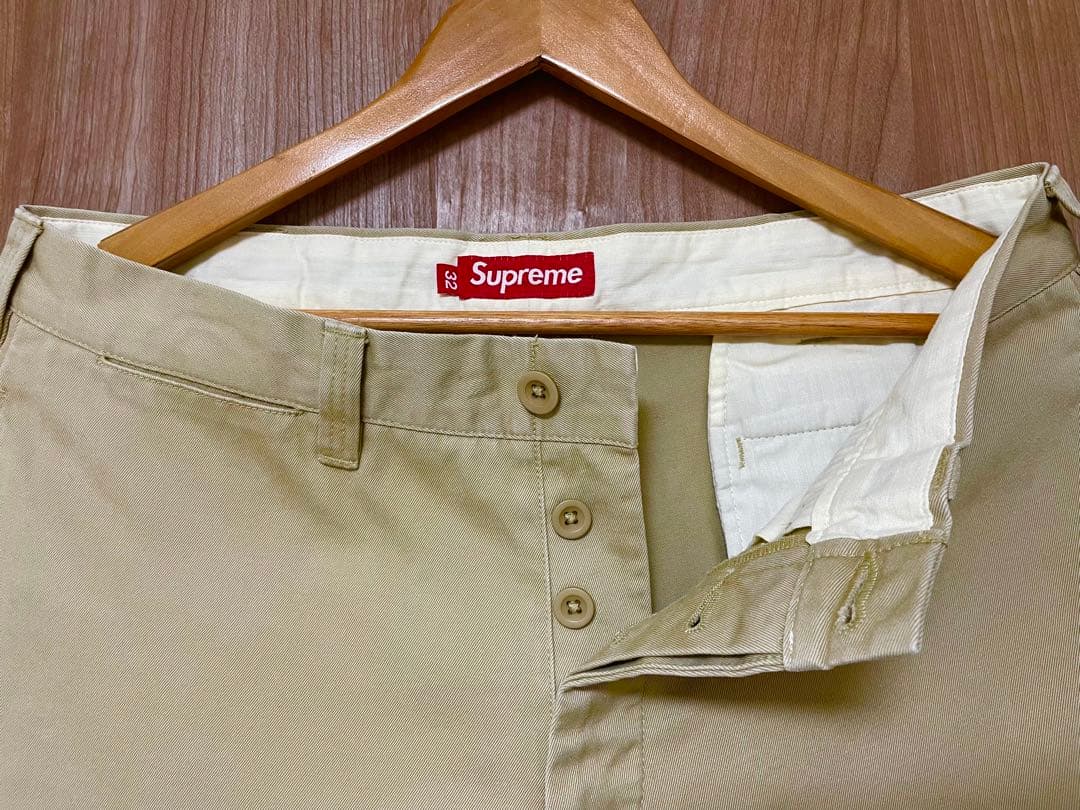 Supreme ベージュ チノパン 32