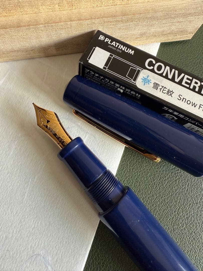 中屋万年筆、桔梗、蒔絵コンバター