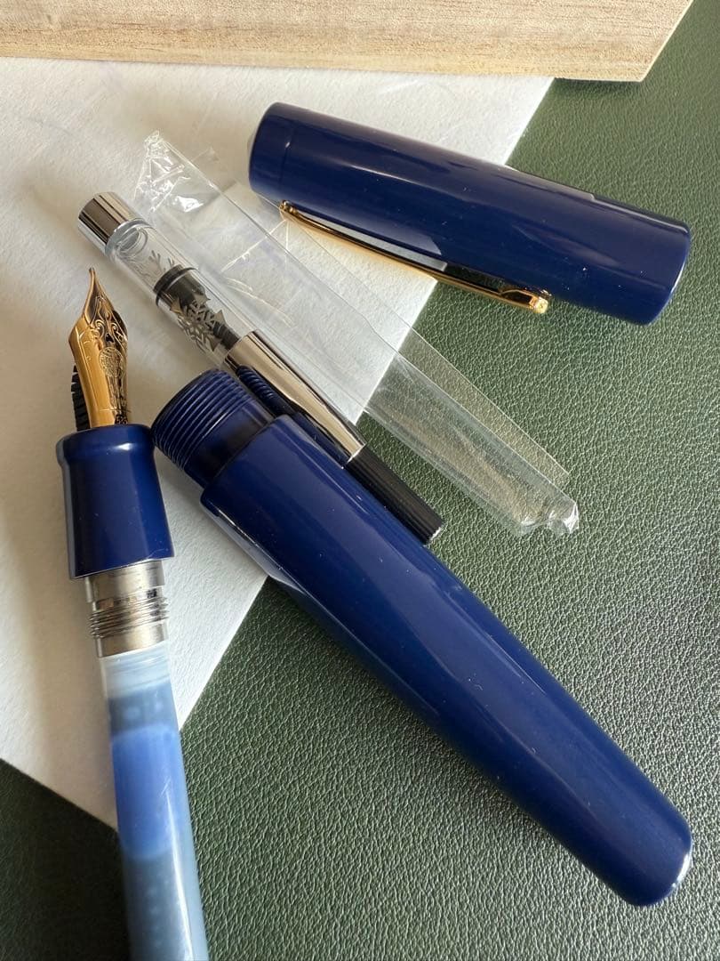 中屋万年筆、桔梗、蒔絵コンバター