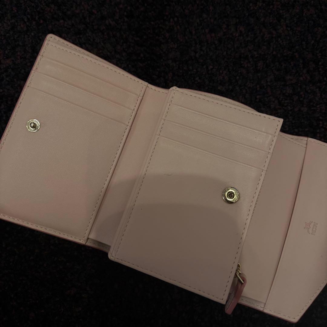 MCM ピンク 三つ折り財布