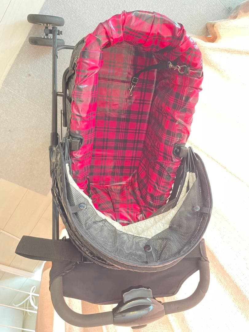 天使のカート　L 小物付き　ブラックキルト　黒 ペットカート