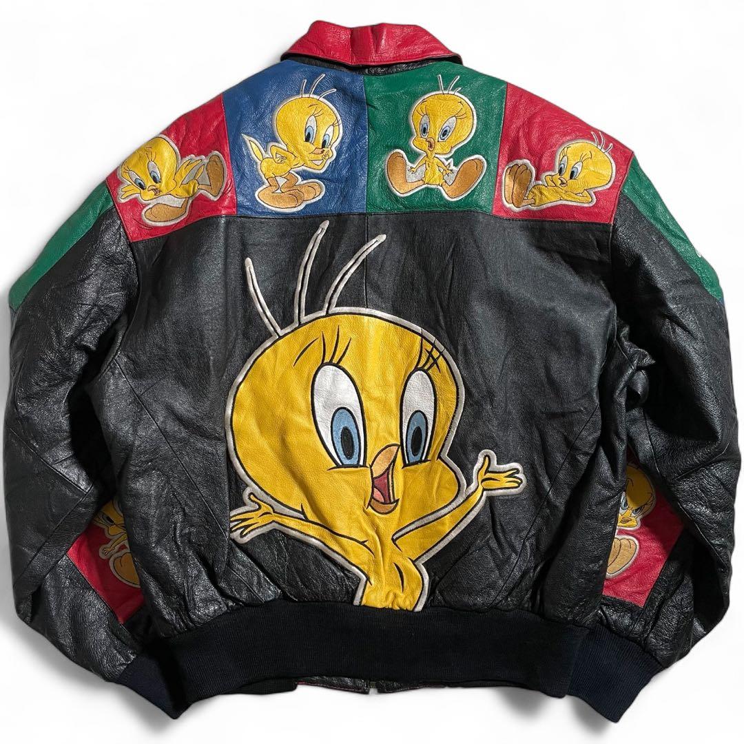 未使用 1990's Looney Tunes Jacket レザージャケット