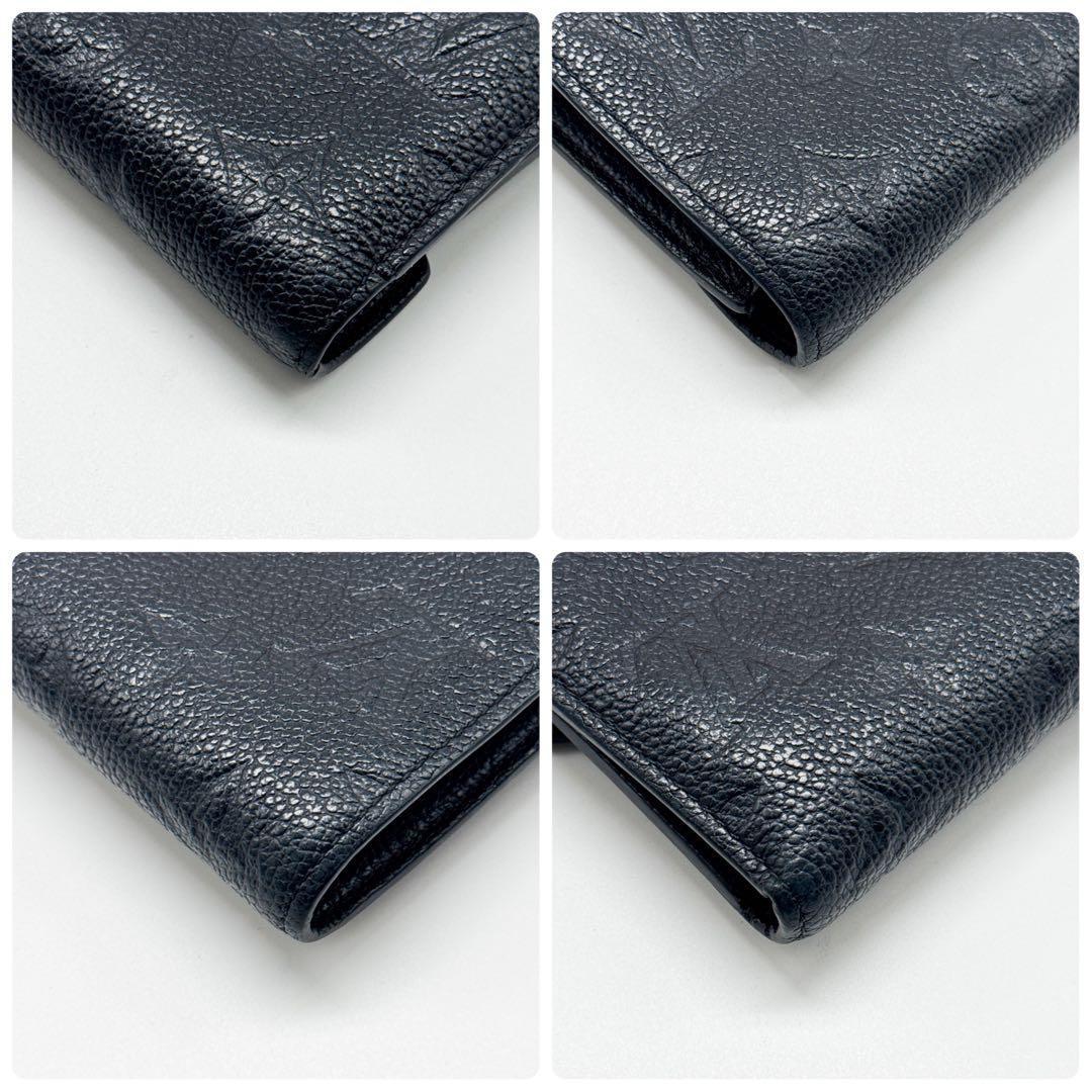 ルイヴィトン モノグラム アンプラント ヴィクトリーヌ 二つ折り財布 黒