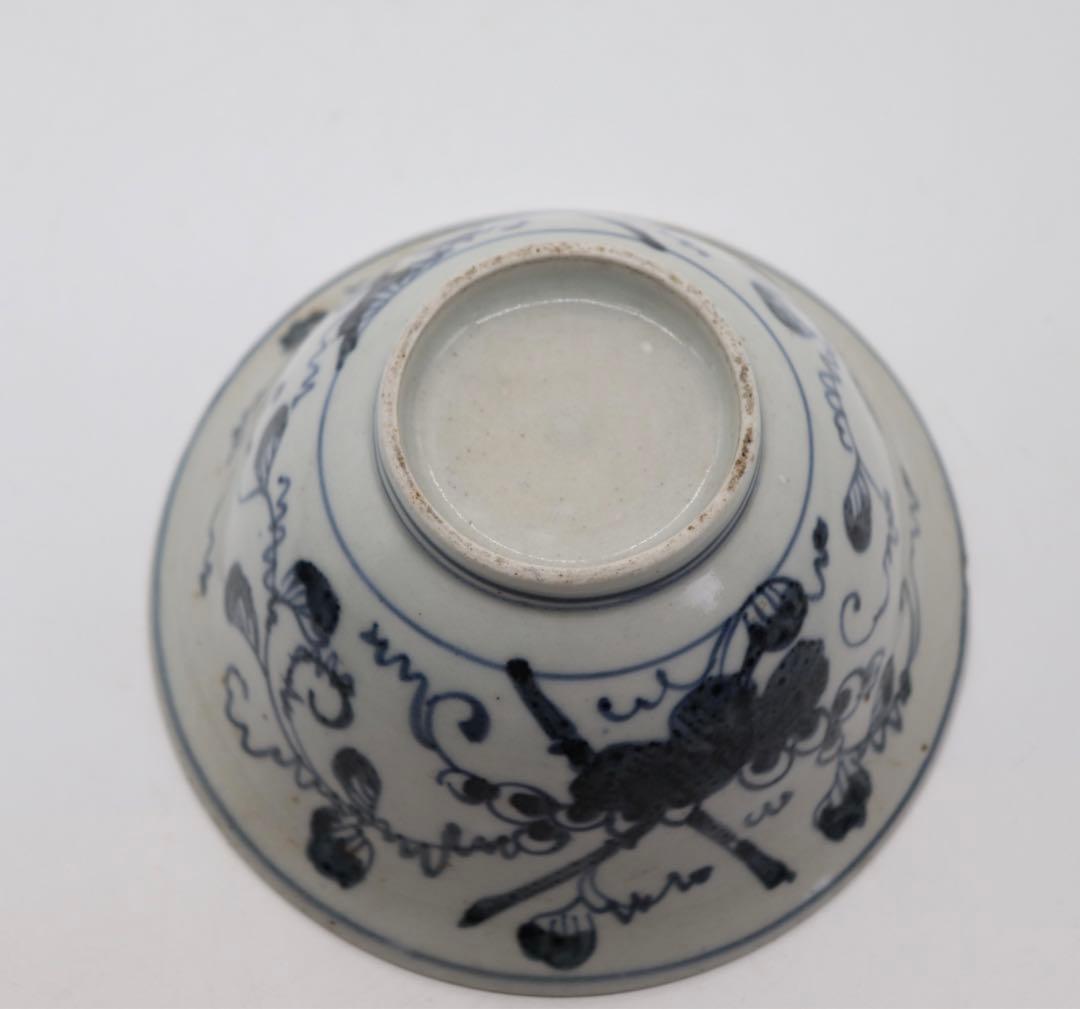 中国　染付お碗　木箱入　送料込み0311