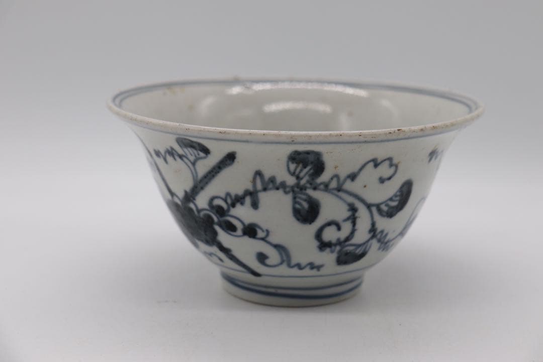 中国　染付お碗　木箱入　送料込み0311