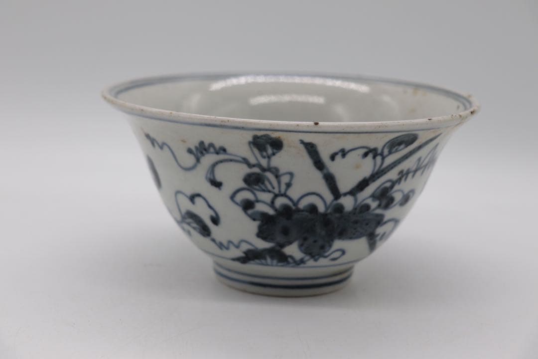 中国　染付お碗　木箱入　送料込み0311