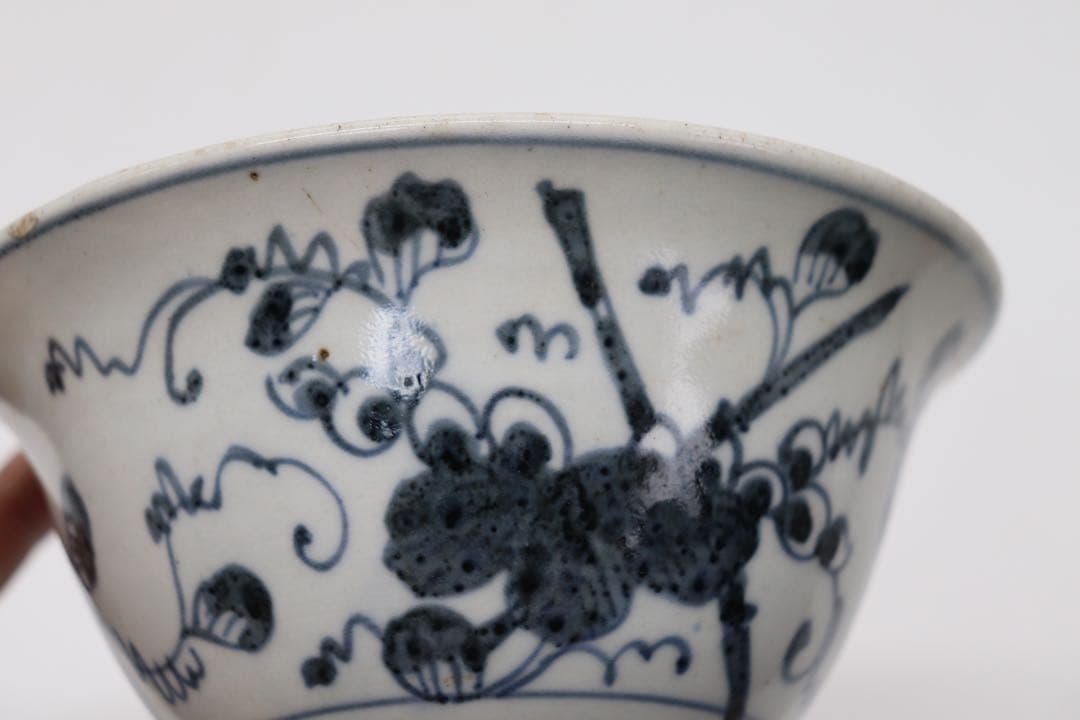 中国　染付お碗　木箱入　送料込み0311