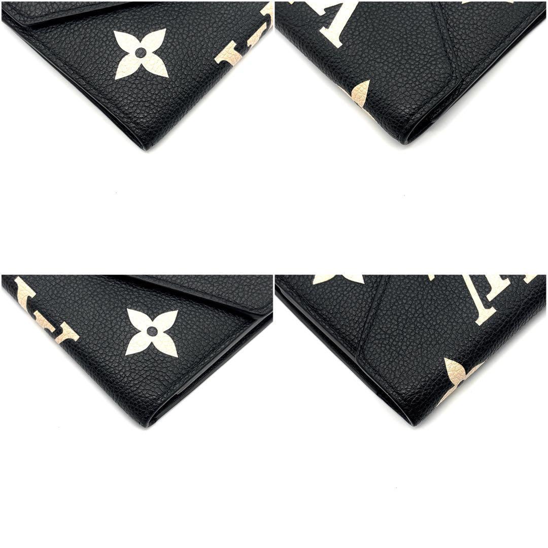 現行◆未使用級◆ルイヴィトン ポルトフォイユ ヴィクトリーヌ バイカラー 黒