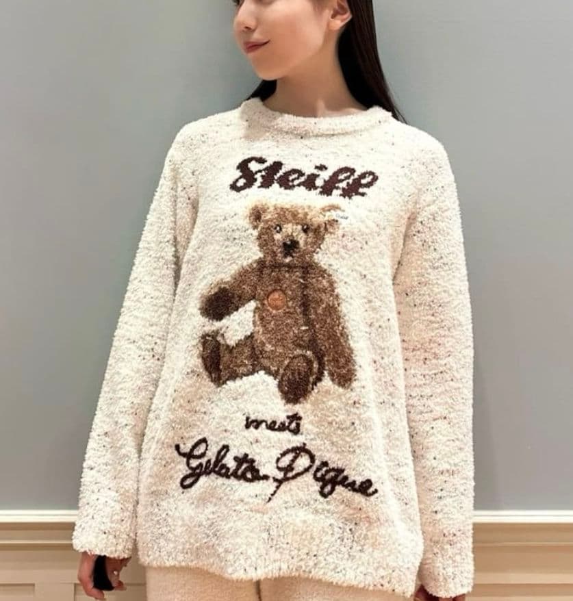 ジェラートピケ【シュタイフ】プルオーバー+ロングパンツセット【CRM】