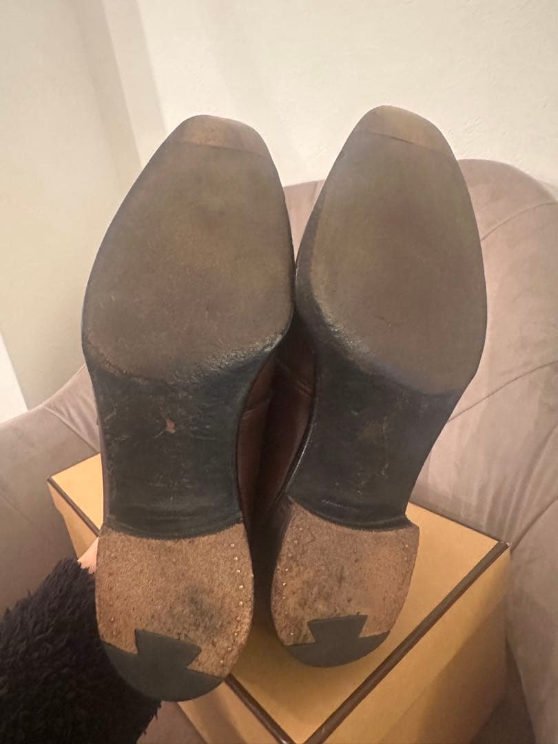 掘り出し物⭐️ジョンロブ‼️6E⭐️モンクストラップ‼️ブラウン⭐️破格‼️