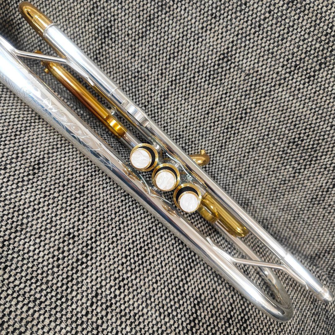 希少 EYS トランペット OTP-0006 高級彫刻 金銀 3wayケース付