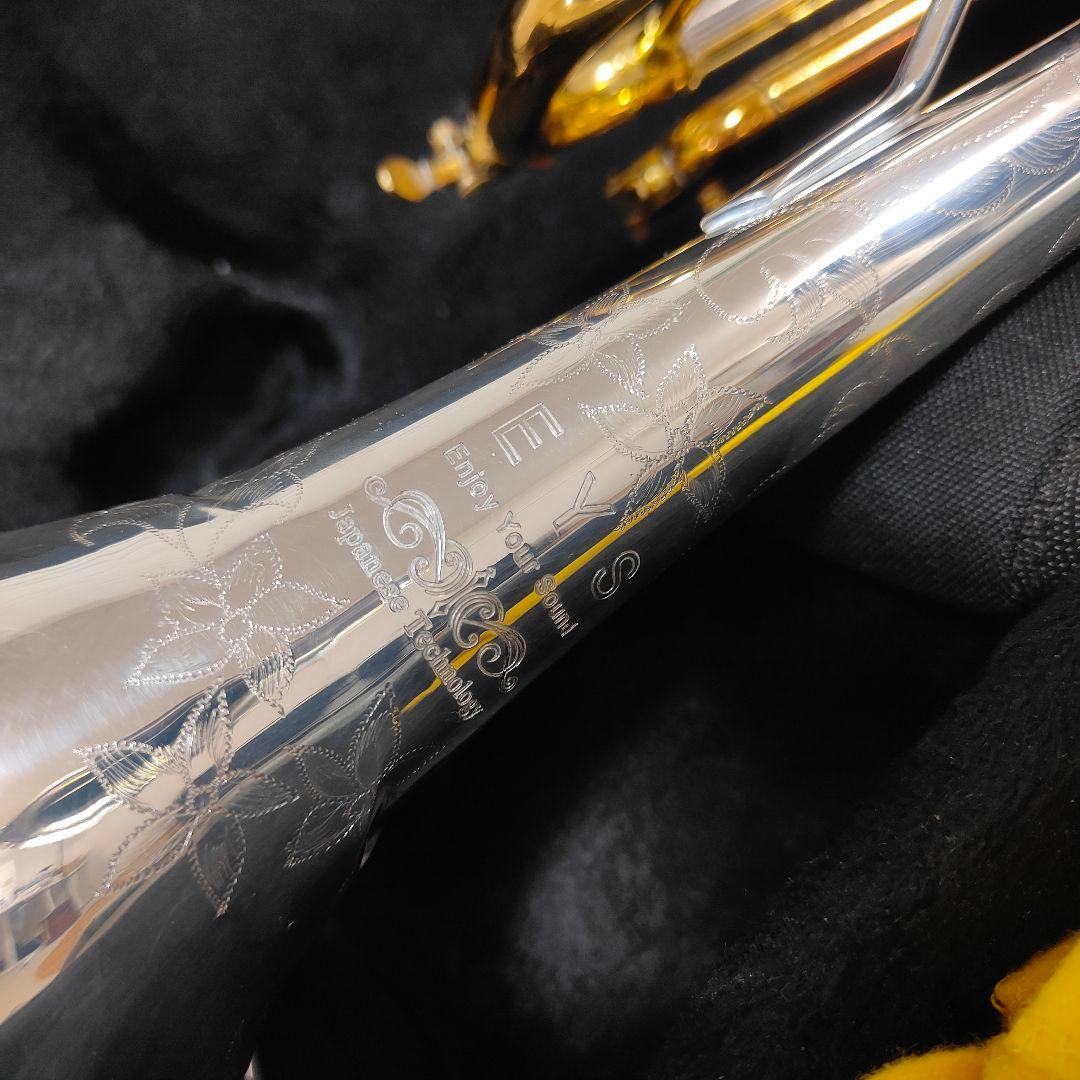 希少 EYS トランペット OTP-0006 高級彫刻 金銀 3wayケース付