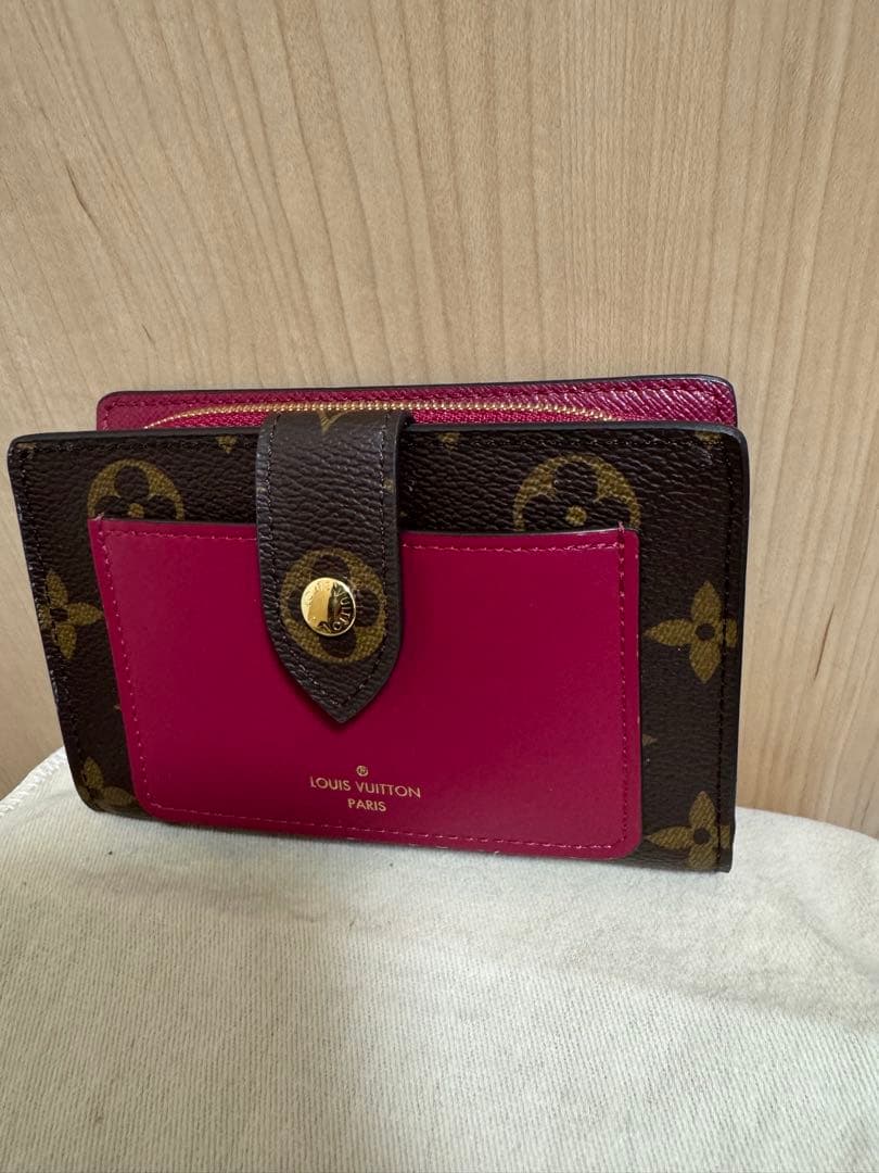 ✨美品✨LOUIS VUITTON 二つ折り財布 モノグラム ピンク/ブラウン