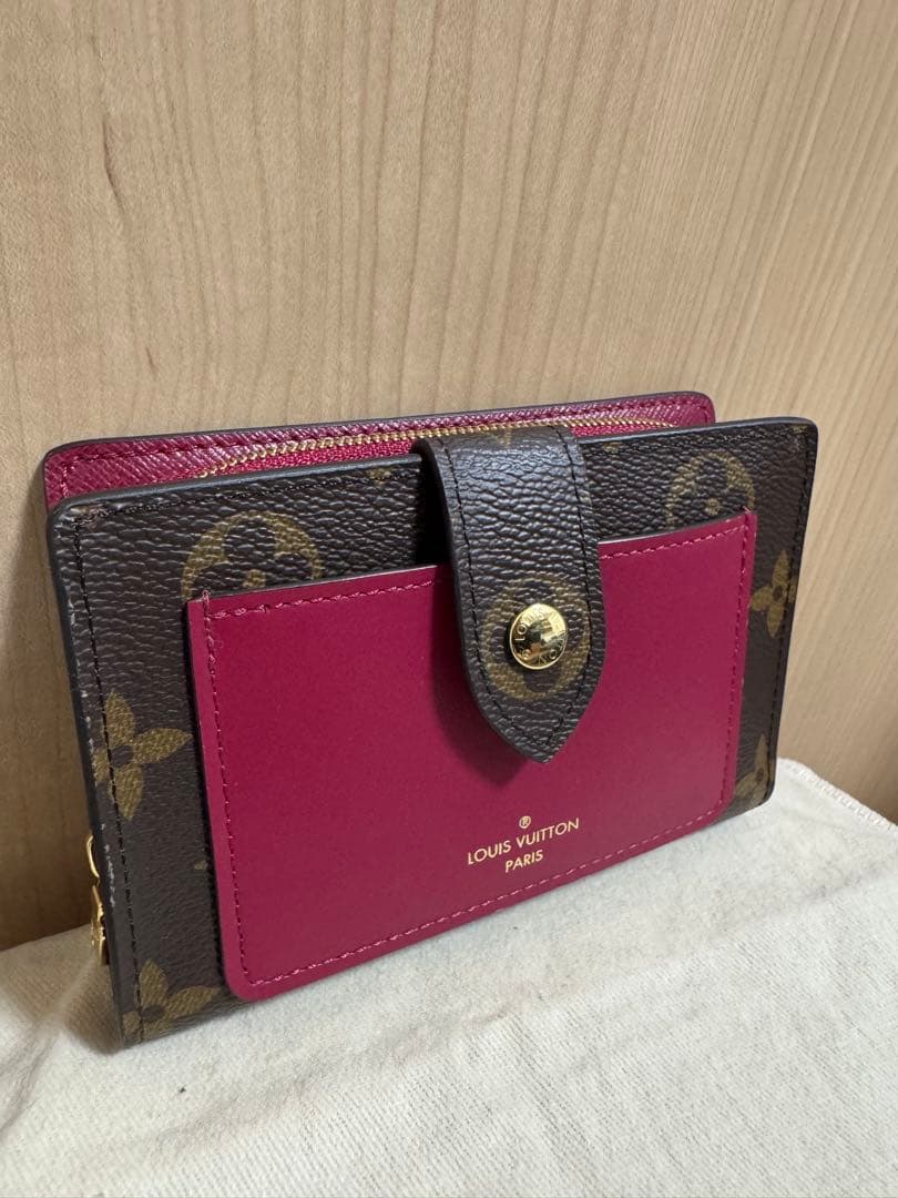 ✨美品✨LOUIS VUITTON 二つ折り財布 モノグラム ピンク/ブラウン