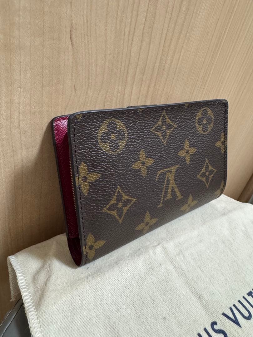✨美品✨LOUIS VUITTON 二つ折り財布 モノグラム ピンク/ブラウン