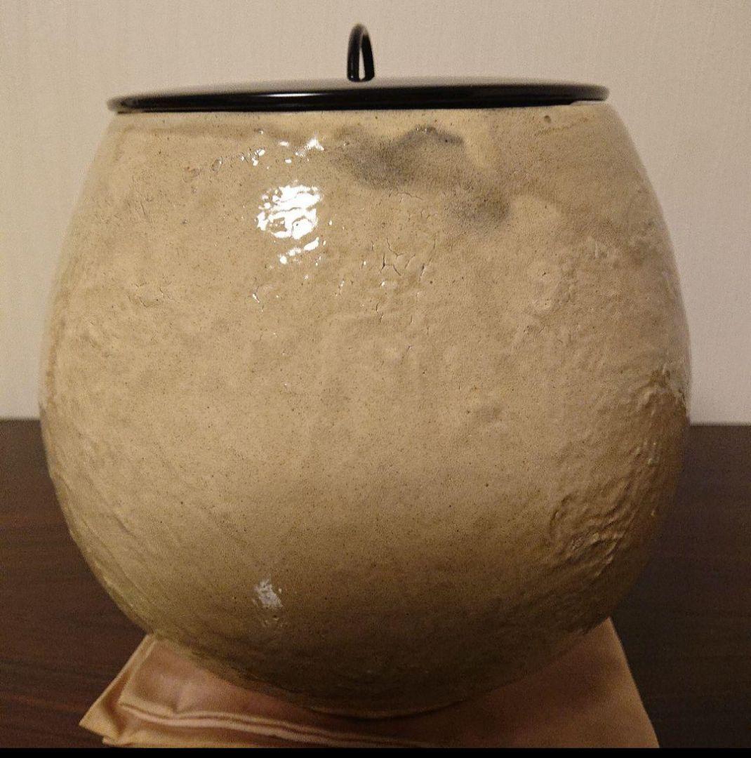 茶道具 韓国人間国宝 白山 金正玉 粉引水指