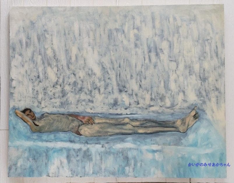 73×91㎝「真昼の光の中のヌード　３」油彩・原画・F30