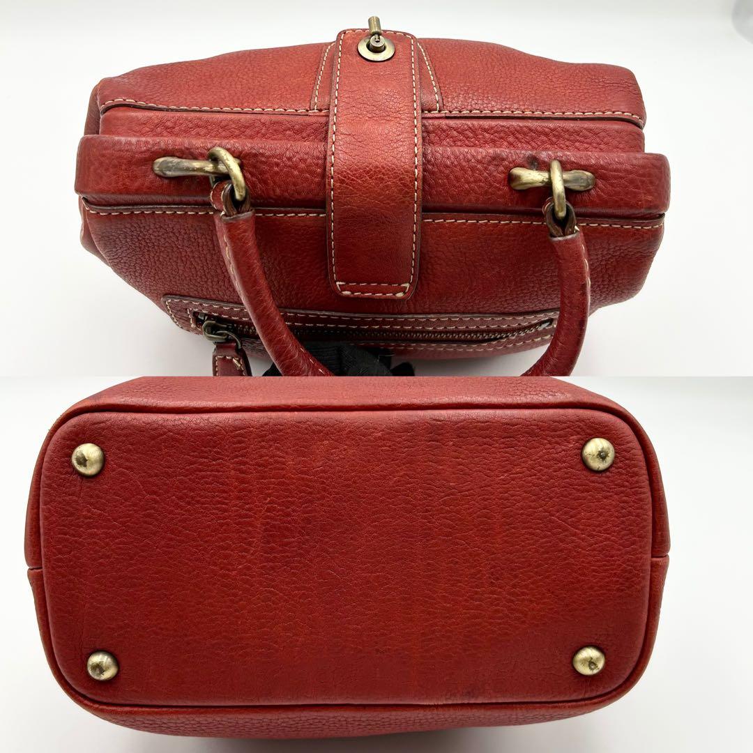 現行✨ 土屋鞄 ポストミニショルダー 2way トーンオイルヌメ ロック金具