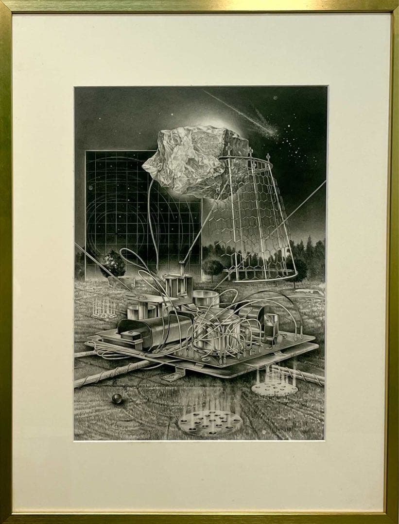 《無題》建石修志 鉛筆画 額装作品