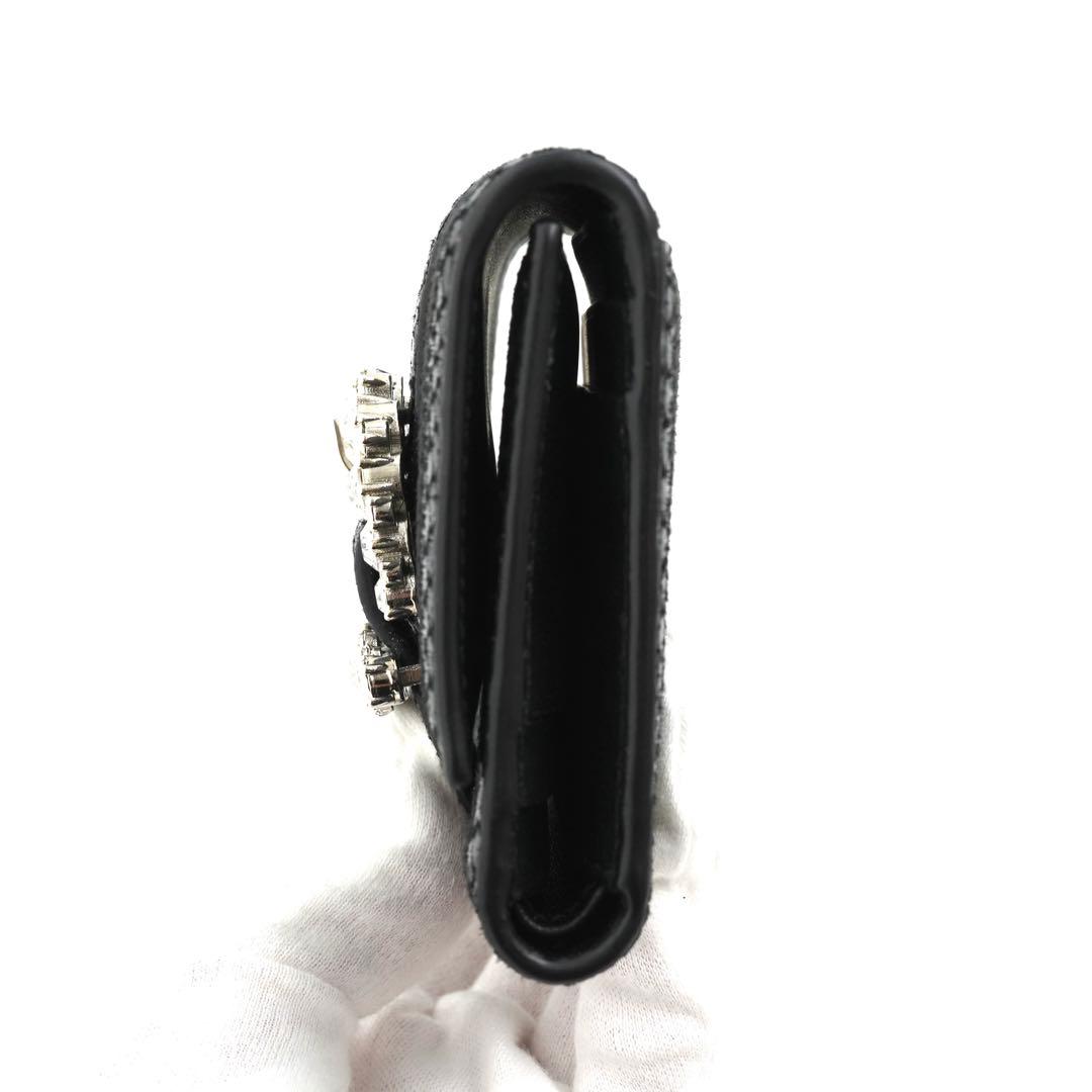 ✨プレゼント梱包✨　JIMMY CHOO ミニ財布　パイソン　クリスタル　バック