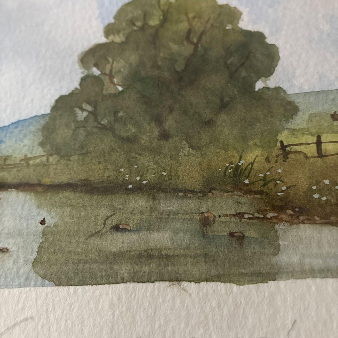 Digby Page イギリス　水彩画　Quiet country side