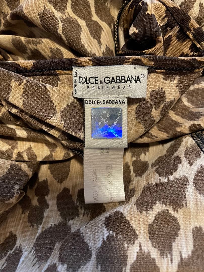 DOLCE & GABBANA ヒョウ柄ビーチウェア 水着 ビンテージ
