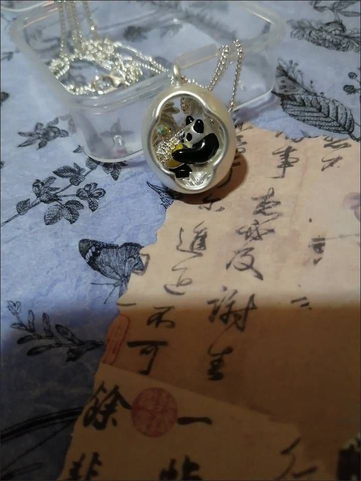 パンダフィギュア ネックレス シルバー