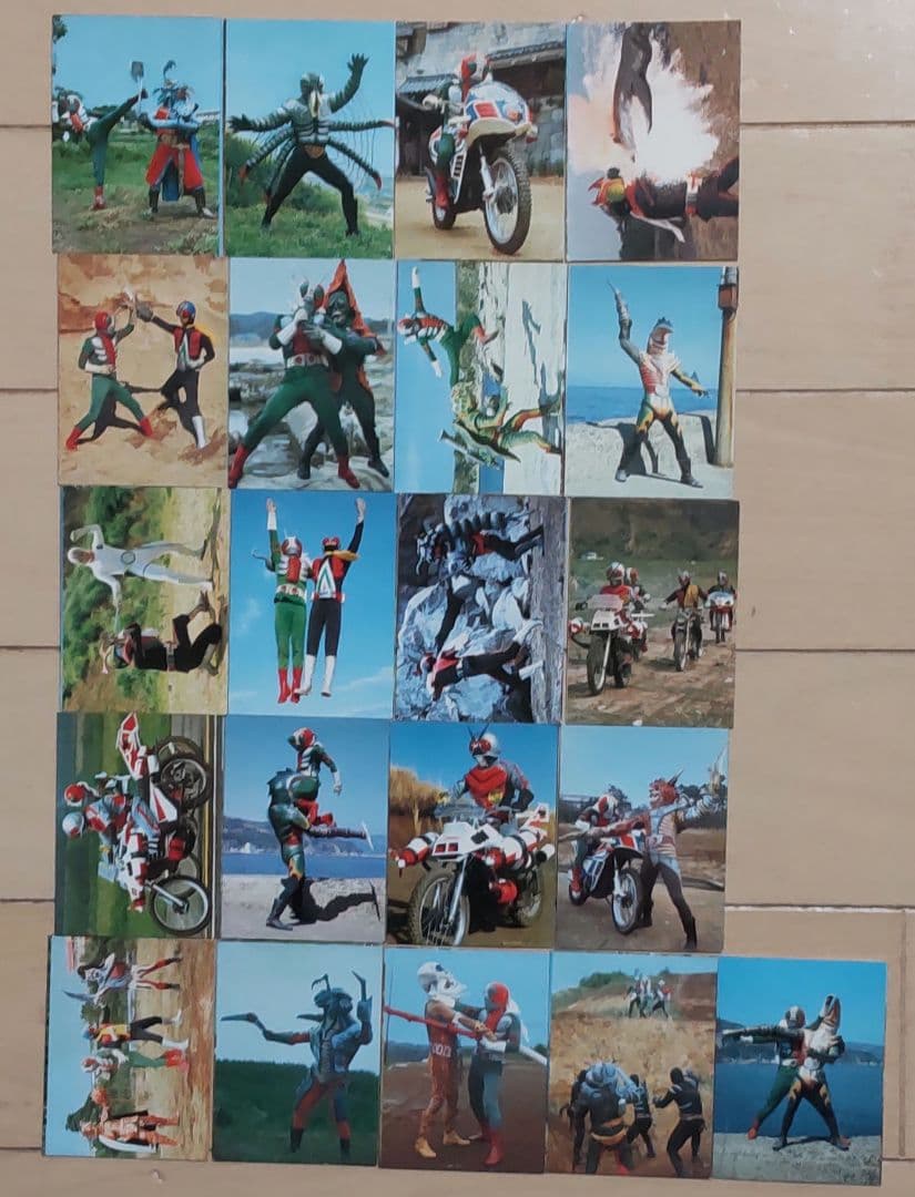 仮面ライダー ミニカード181枚 カードホルダー10冊 まとめ売り 昭和レトロ